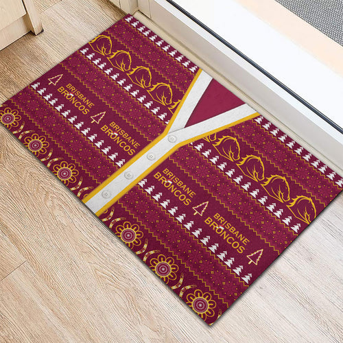 Brisbane Broncos Rugby Christmas Rubber Doormat Aboriginal Seamless Cardigan Inspired