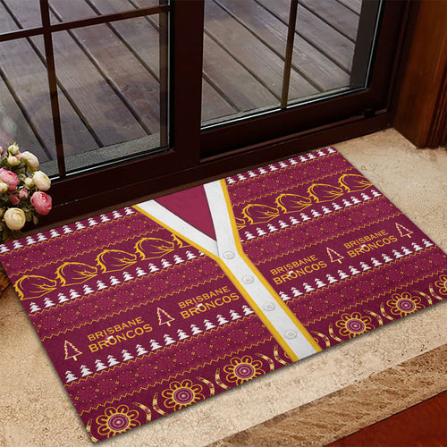 Brisbane Broncos Rugby Christmas Rubber Doormat Aboriginal Seamless Cardigan Inspired