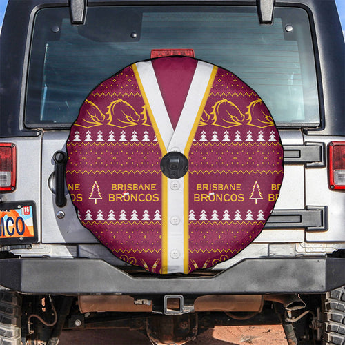 Brisbane Broncos Rugby Christmas Spare Tire Cover Aboriginal Seamless Cardigan Inspired