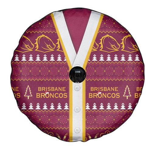 Brisbane Broncos Rugby Christmas Spare Tire Cover Aboriginal Seamless Cardigan Inspired