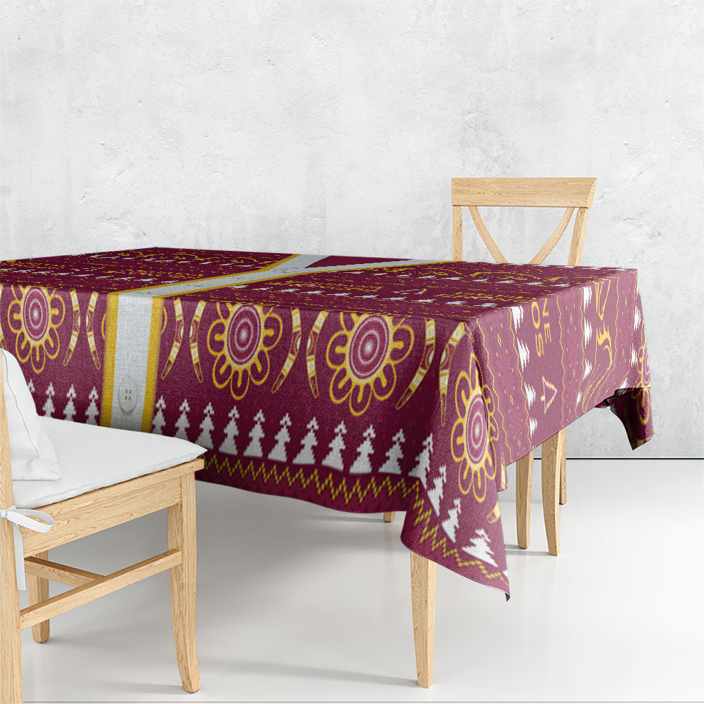 Brisbane Broncos Rugby Christmas Tablecloth Aboriginal Seamless Cardigan Inspired