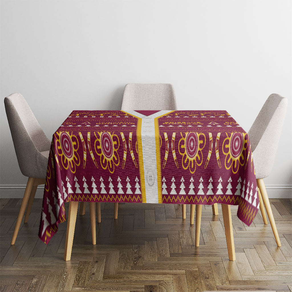 Brisbane Broncos Rugby Christmas Tablecloth Aboriginal Seamless Cardigan Inspired