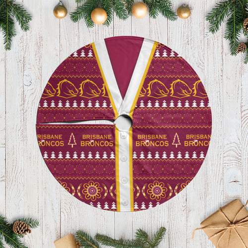 Brisbane Broncos Rugby Christmas Tree Skirt Aboriginal Seamless Cardigan Inspired