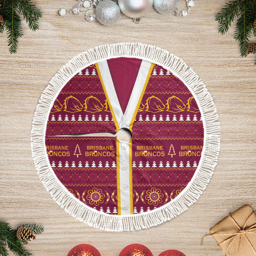 Brisbane Broncos Rugby Christmas Tree Skirt Aboriginal Seamless Cardigan Inspired