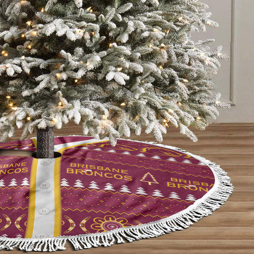 Brisbane Broncos Rugby Christmas Tree Skirt Aboriginal Seamless Cardigan Inspired