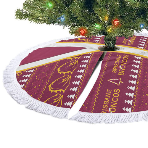 Brisbane Broncos Rugby Christmas Tree Skirt Aboriginal Seamless Cardigan Inspired