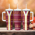 Brisbane Broncos Rugby Christmas Tumbler With Handle Aboriginal Seamless Cardigan Inspired