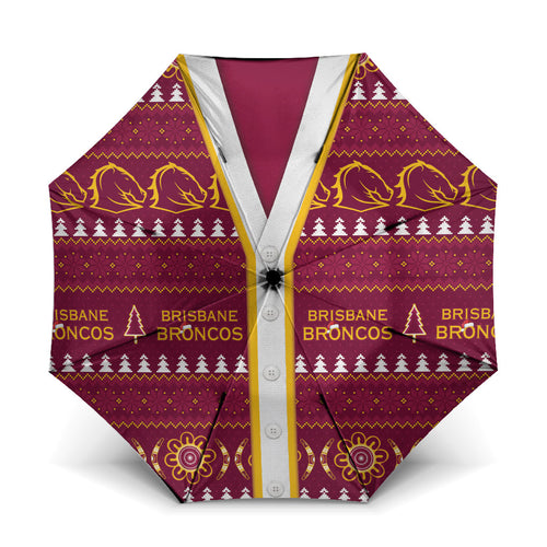 Brisbane Broncos Rugby Christmas Umbrella Aboriginal Seamless Cardigan Inspired