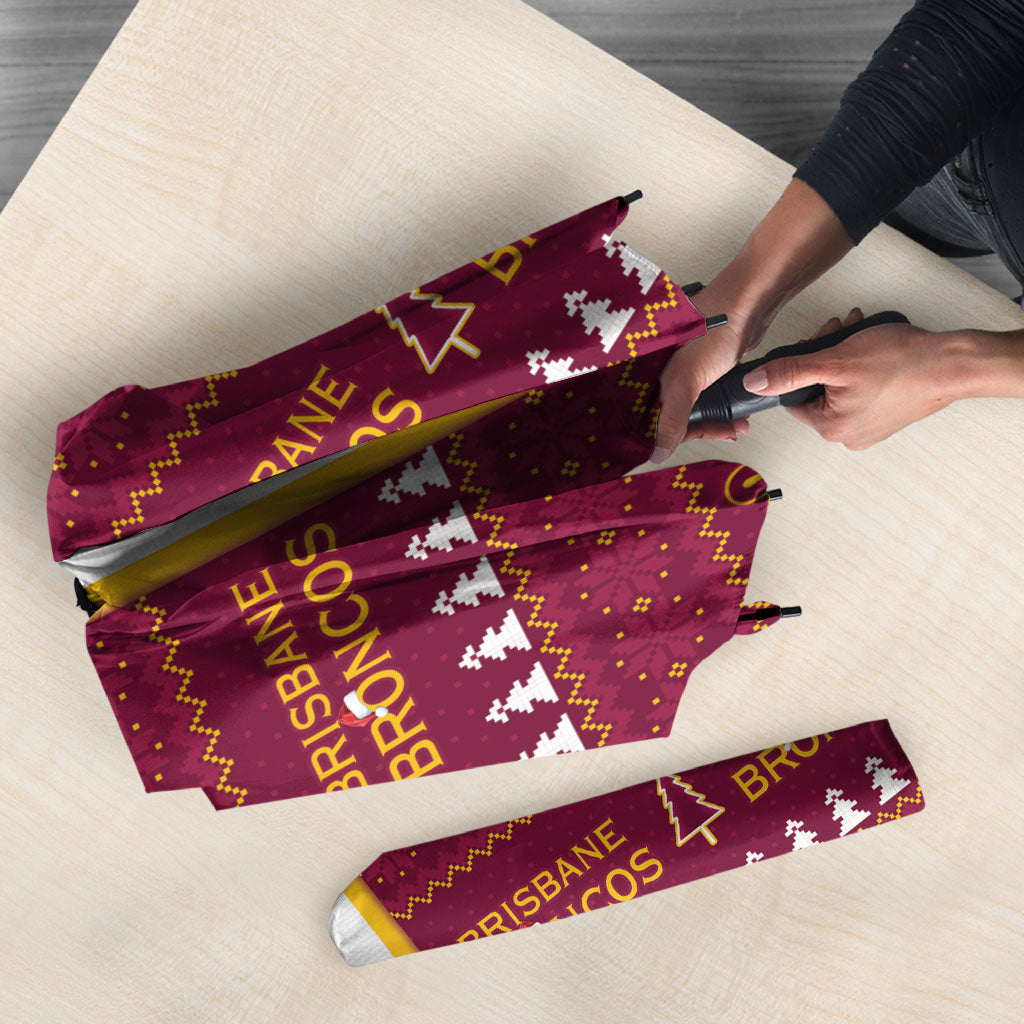 Brisbane Broncos Rugby Christmas Umbrella Aboriginal Seamless Cardigan Inspired