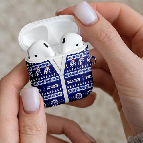 Bulldogs Rugby Christmas AirPods Case Aboriginal Seamless Cardigan Inspired
