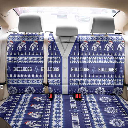Bulldogs Rugby Christmas Back Car Seat Cover Aboriginal Seamless Cardigan Inspired