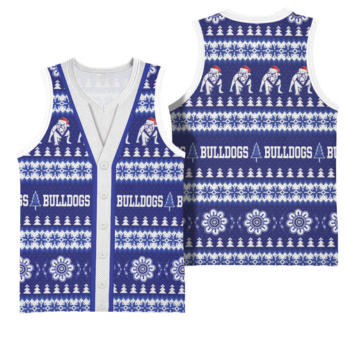 Bulldogs Rugby Christmas Basketball Jersey Aboriginal Seamless Cardigan Inspired