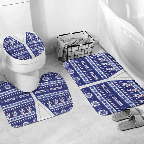 Bulldogs Rugby Christmas Bathroom Set Aboriginal Seamless Cardigan Inspired