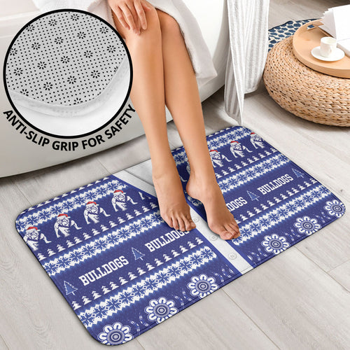 Bulldogs Rugby Christmas Bathroom Set Aboriginal Seamless Cardigan Inspired