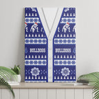 Bulldogs Rugby Christmas Canvas Wall Art Aboriginal Seamless Cardigan Inspired