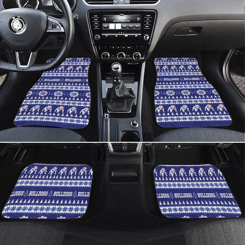 Bulldogs Rugby Christmas Car Mats Aboriginal Seamless Cardigan Inspired