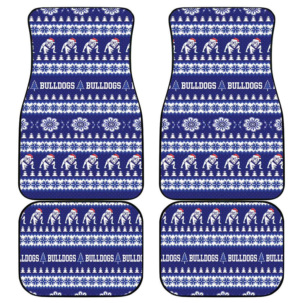 Bulldogs Rugby Christmas Car Mats Aboriginal Seamless Cardigan Inspired