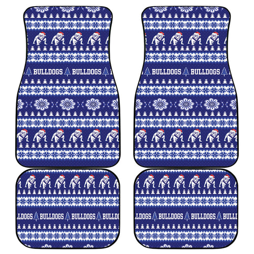 Bulldogs Rugby Christmas Car Mats Aboriginal Seamless Cardigan Inspired