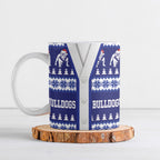 Bulldogs Rugby Christmas Ceramic Mug Aboriginal Seamless Cardigan Inspired