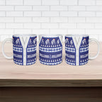 Bulldogs Rugby Christmas Ceramic Mug Aboriginal Seamless Cardigan Inspired