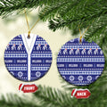 Bulldogs Rugby Christmas Ceramic Ornament Aboriginal Seamless Cardigan Inspired