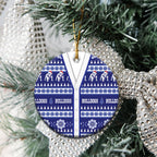 Bulldogs Rugby Christmas Ceramic Ornament Aboriginal Seamless Cardigan Inspired