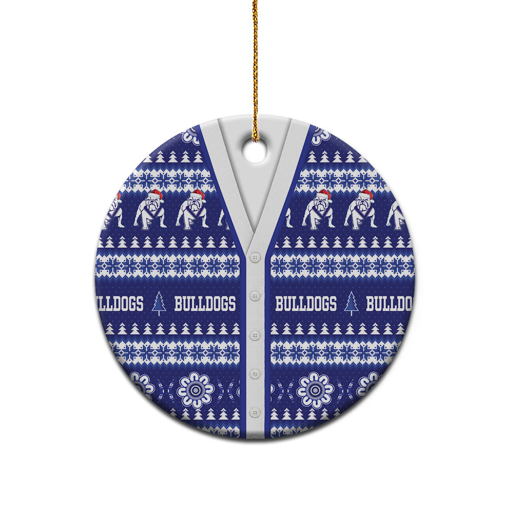 Bulldogs Rugby Christmas Ceramic Ornament Aboriginal Seamless Cardigan Inspired