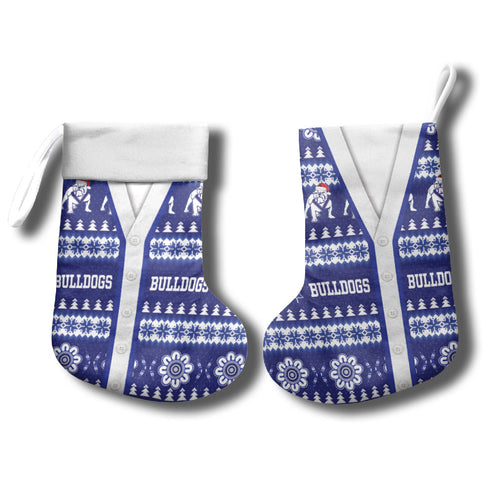 Bulldogs Rugby Christmas Stocking Aboriginal Seamless Cardigan Inspired