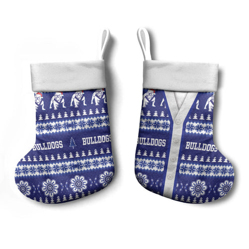 Bulldogs Rugby Christmas Stocking Aboriginal Seamless Cardigan Inspired