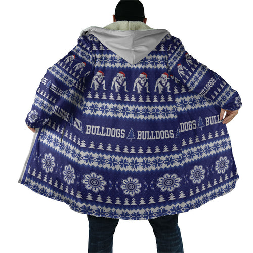 Bulldogs Rugby Christmas Cloak Aboriginal Seamless Cardigan Inspired
