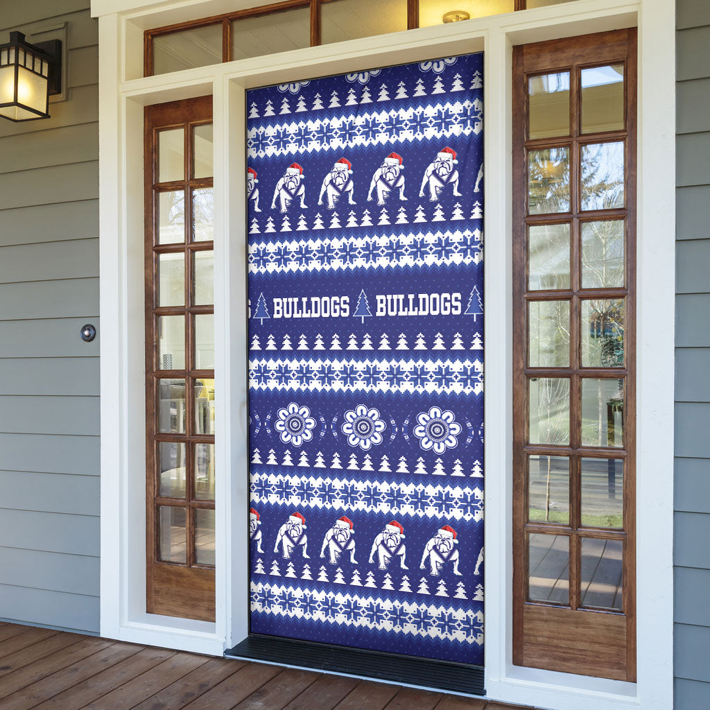 Bulldogs Rugby Christmas Door Cover Aboriginal Seamless Cardigan Inspired