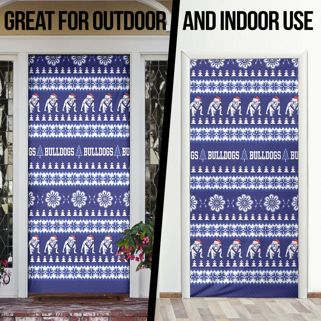 Bulldogs Rugby Christmas Door Cover Aboriginal Seamless Cardigan Inspired