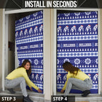 Bulldogs Rugby Christmas Door Cover Aboriginal Seamless Cardigan Inspired
