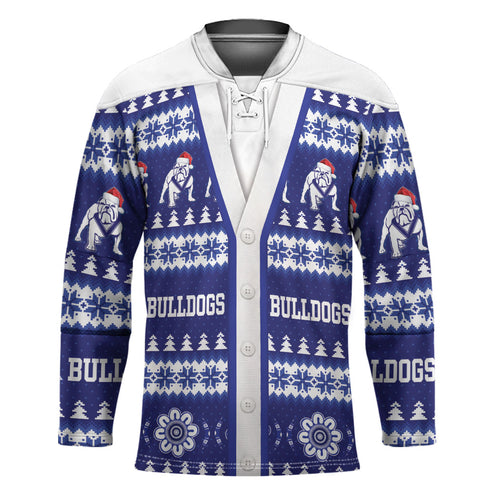 Bulldogs Rugby Christmas Hockey Jersey Aboriginal Seamless Cardigan Inspired