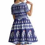 Bulldogs Rugby Christmas Kid Short Sleeve Dress Aboriginal Seamless Cardigan Inspired
