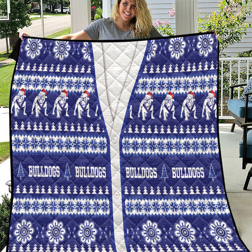 Bulldogs Rugby Christmas Quilt Aboriginal Seamless Cardigan Inspired