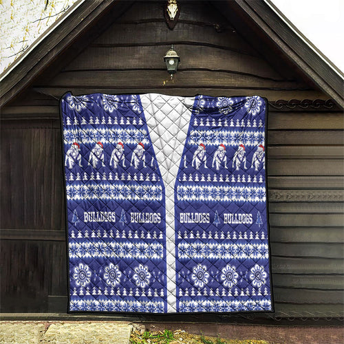 Bulldogs Rugby Christmas Quilt Aboriginal Seamless Cardigan Inspired