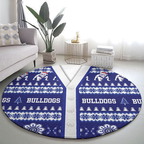Bulldogs Rugby Christmas Round Carpet Aboriginal Seamless Cardigan Inspired