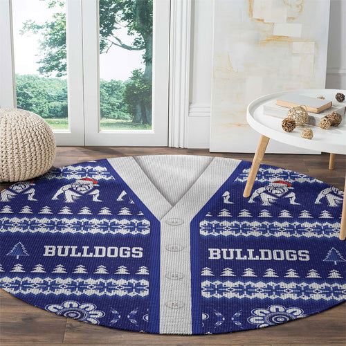 Bulldogs Rugby Christmas Round Carpet Aboriginal Seamless Cardigan Inspired