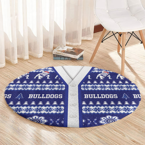Bulldogs Rugby Christmas Round Carpet Aboriginal Seamless Cardigan Inspired