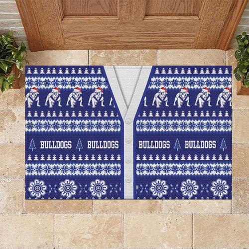 Bulldogs Rugby Christmas Rubber Doormat Aboriginal Seamless Cardigan Inspired