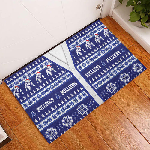 Bulldogs Rugby Christmas Rubber Doormat Aboriginal Seamless Cardigan Inspired