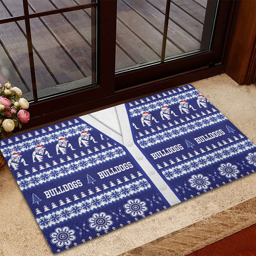 Bulldogs Rugby Christmas Rubber Doormat Aboriginal Seamless Cardigan Inspired