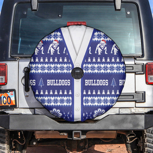 Bulldogs Rugby Christmas Spare Tire Cover Aboriginal Seamless Cardigan Inspired