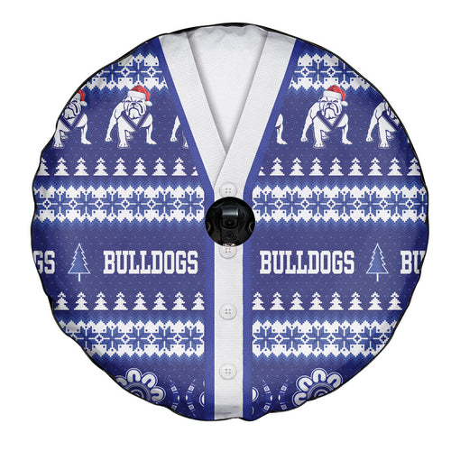 Bulldogs Rugby Christmas Spare Tire Cover Aboriginal Seamless Cardigan Inspired