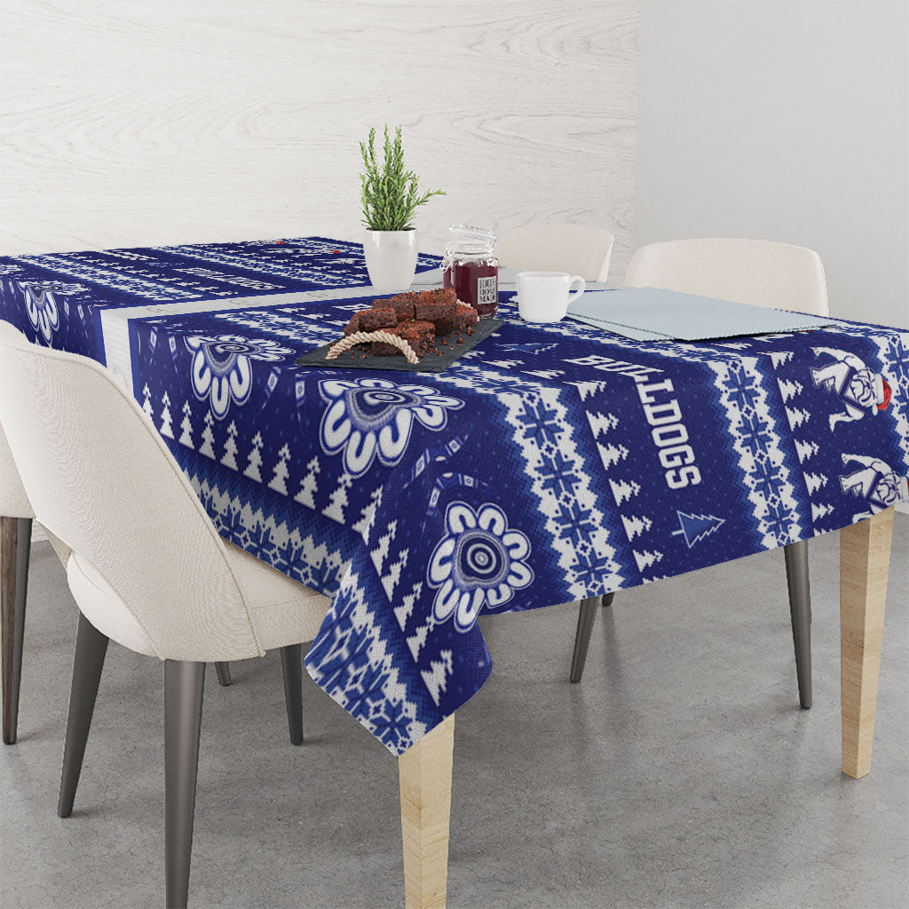 Bulldogs Rugby Christmas Tablecloth Aboriginal Seamless Cardigan Inspired