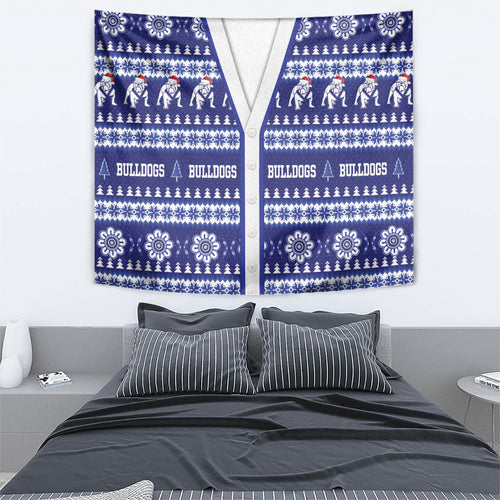 Bulldogs Rugby Christmas Tapestry Aboriginal Seamless Cardigan Inspired