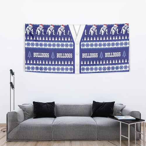 Bulldogs Rugby Christmas Tapestry Aboriginal Seamless Cardigan Inspired