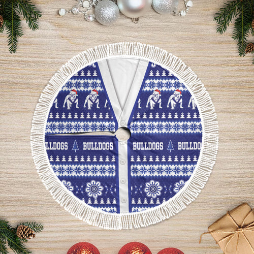 Bulldogs Rugby Christmas Tree Skirt Aboriginal Seamless Cardigan Inspired