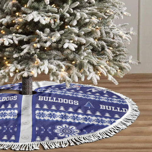 Bulldogs Rugby Christmas Tree Skirt Aboriginal Seamless Cardigan Inspired